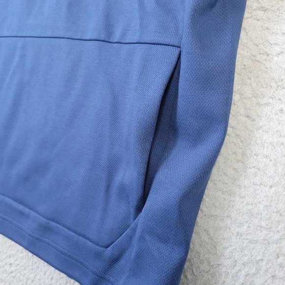 Lacoste 1/4 Zip Hoodie Men's Size S Drawstring Waist Pockets Hooded Blue - Picture 5 of 15